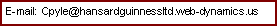Text Box: E-mail: Cpyle@hansardguinnessltd.web-dynamics.us

